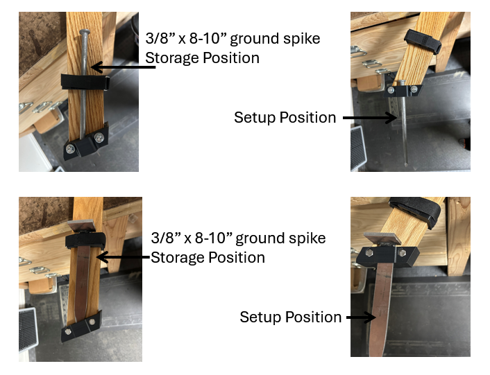 Sitting Cross Sticks - Rack and Pinion Adjustable
